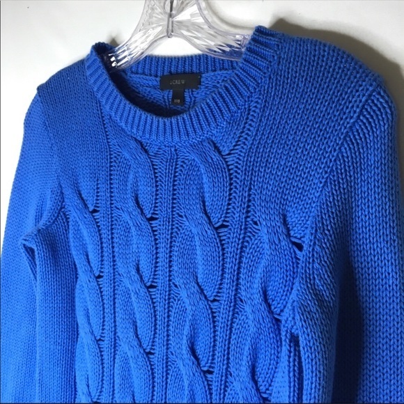 5/$25 J. Crew cable knit chunky sweater XXS Extra Small lilac cozy comfy layer - Picture 4 of 7